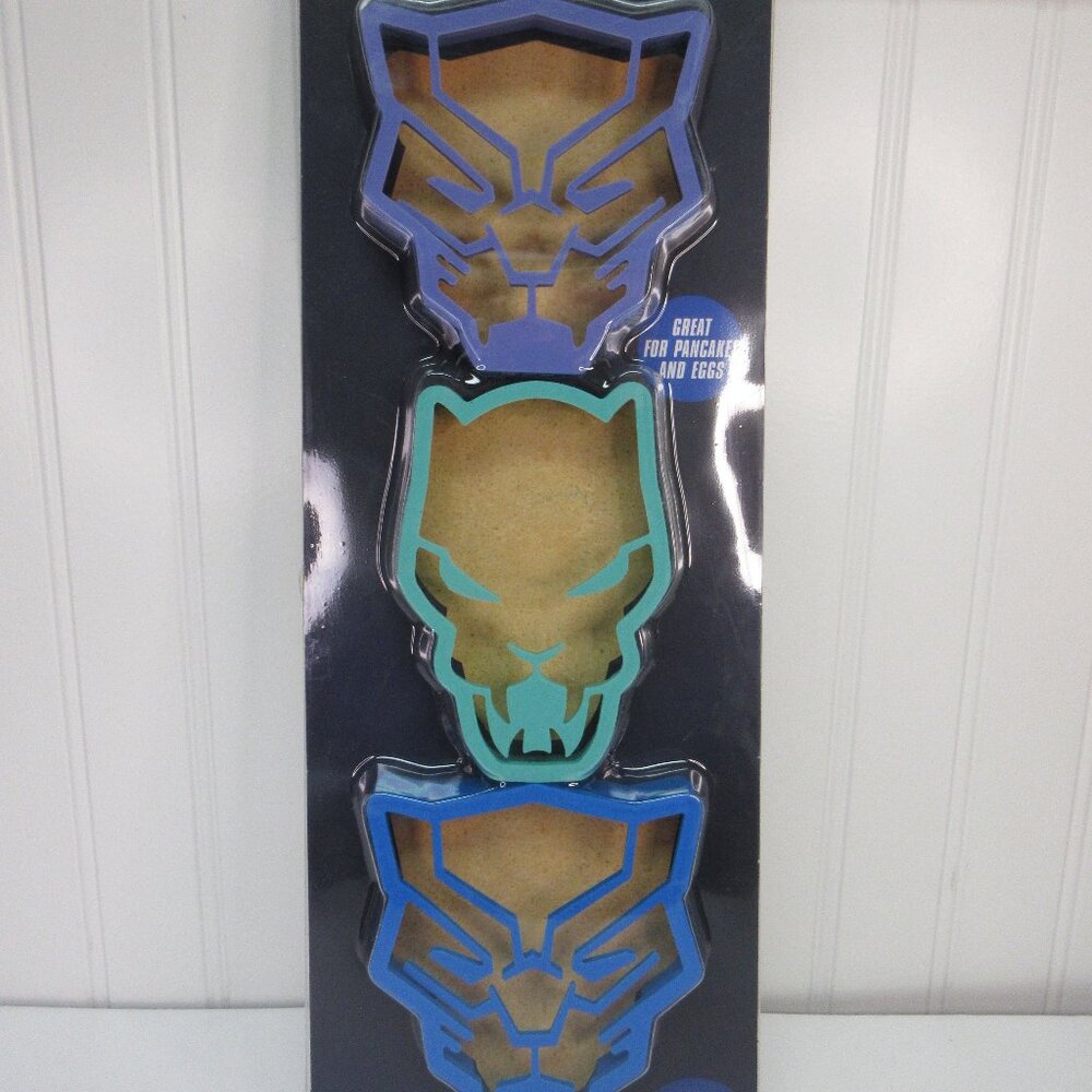 Wakanda Forever Black Panther Silicone Pancake Egg Molds 3 Pack Kitchen Gadget